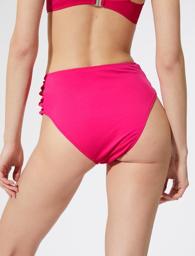 Pembe Kadın Yüksek Bel Bikini Altı Pencere Detaylı Biyeli 3SAK00132BM