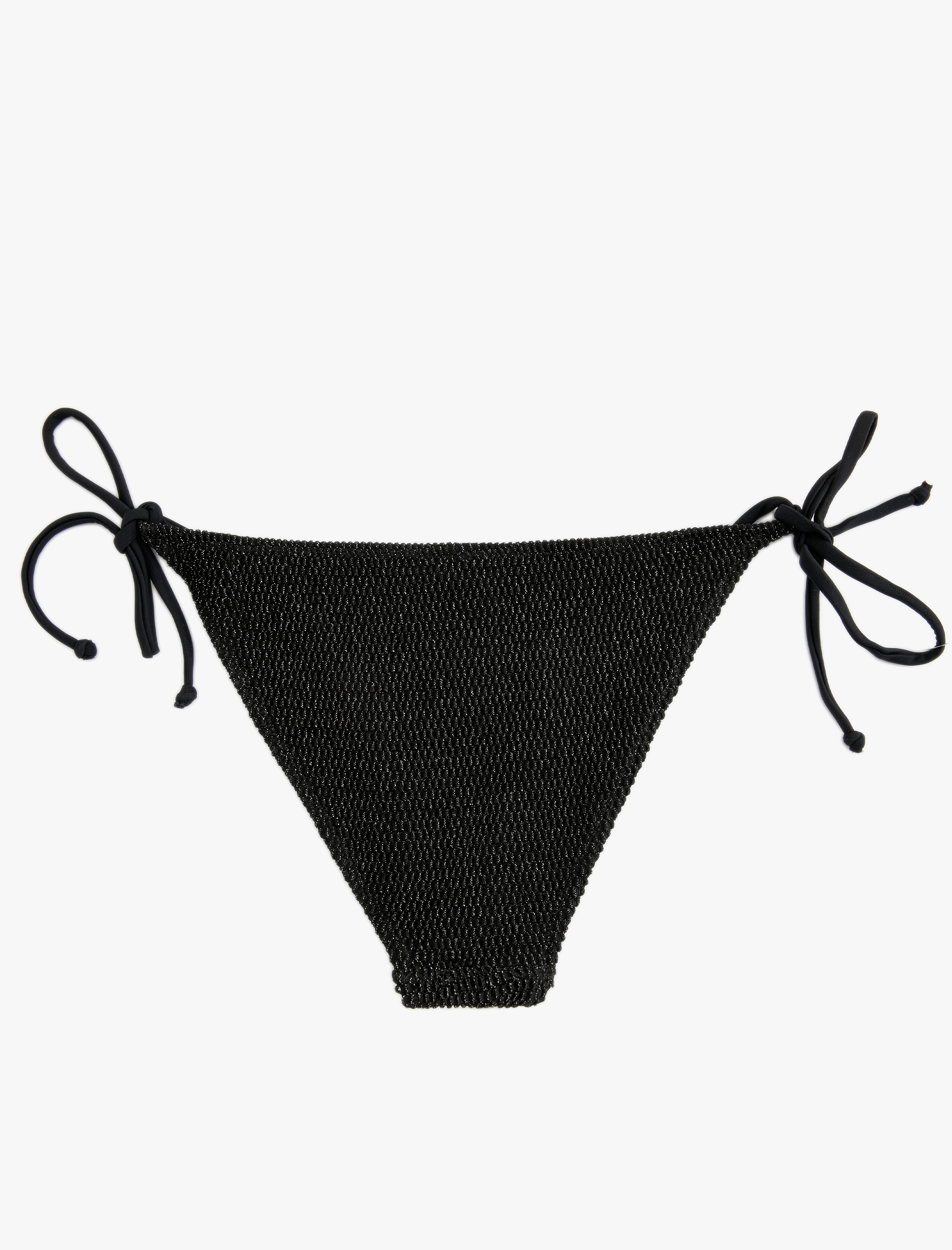 Siyah Kad N Parlak Brazilian Bikini Alt Yanlar Ba Lama Detayl Sak Mm Koton