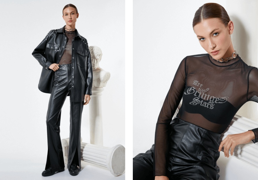 Deri Görünümlü Ceket Kombini Nasıl Yapılır?