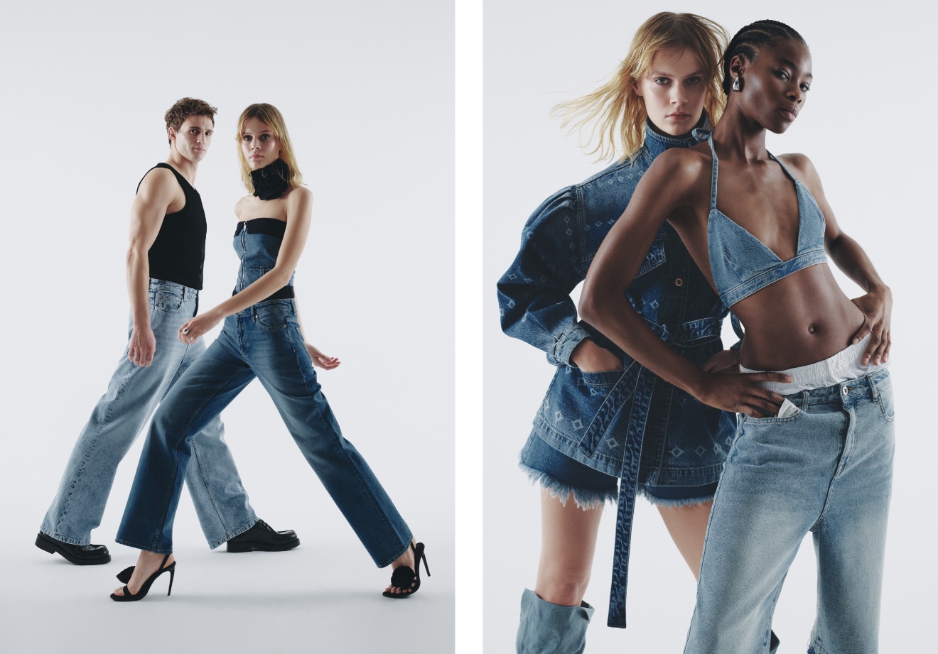 Denim on denim trendi, modanın sınırlarını zorluyor ve kot severler için benzersiz kombinasyonlar sunuyor