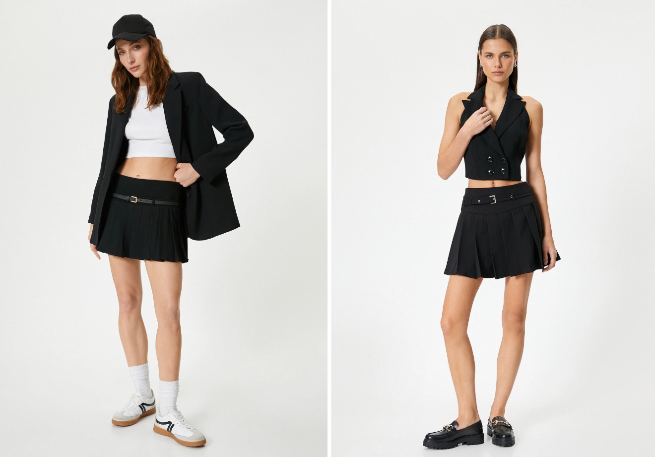 Hem diz üstü hem de maksi boy pileli eteklerin ön planda olduğu bohem stilde belinizi ortaya çıkaracak kemer detayları göze çarpıyor.