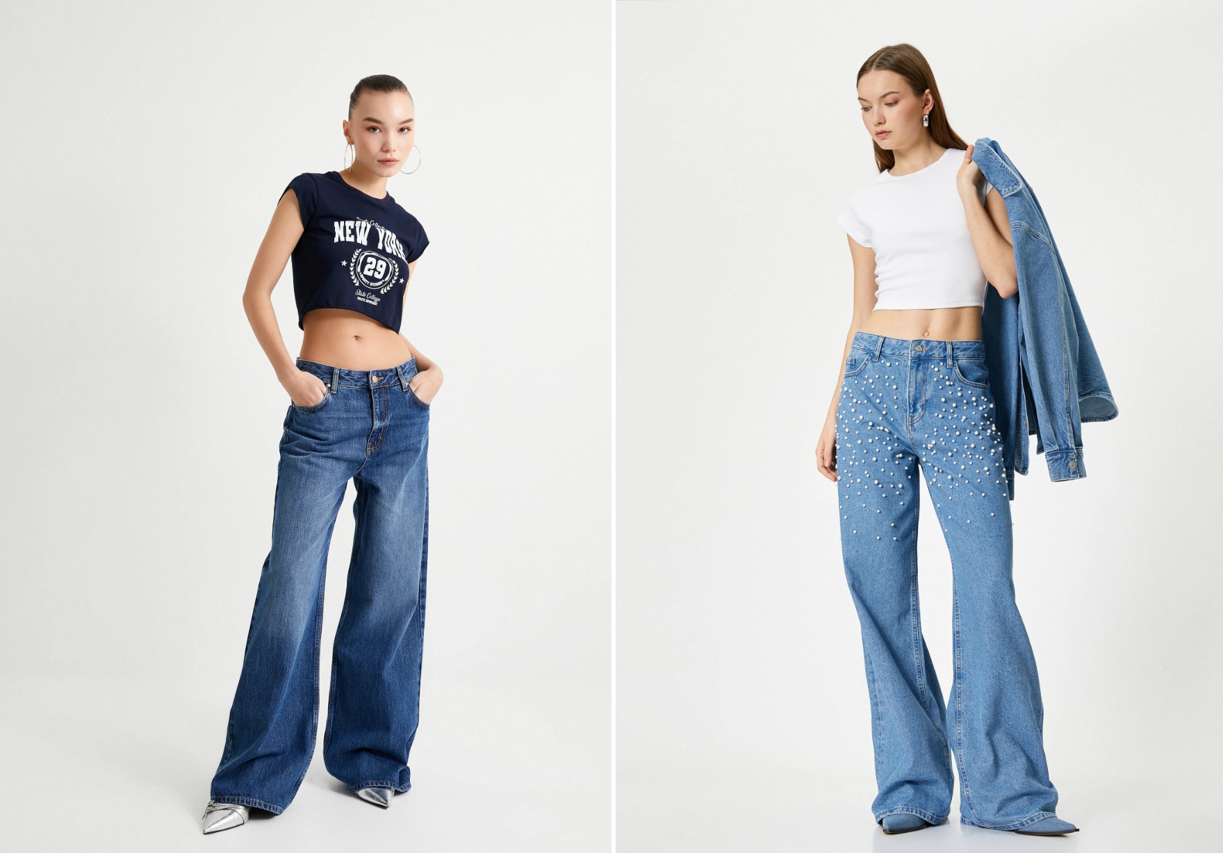 Koton Jeans İlkbahar/Yaz 2024 koleksiyonu kot pantolonlar, etekler, tulumlar, crop yelekler ve kot ceketler ile denim on denim trendini bir adım öteye taşıyor.