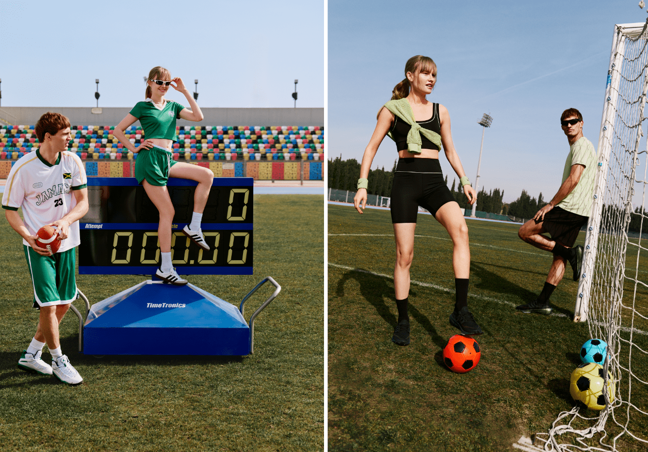 Futbol, bisiklet, kayak, beyzbol, atletizm, yoga, basketbol, yüzme ve ragbi gibi pek çok spor disiplini kombinlerin ilham kaynağı halini alıyor.