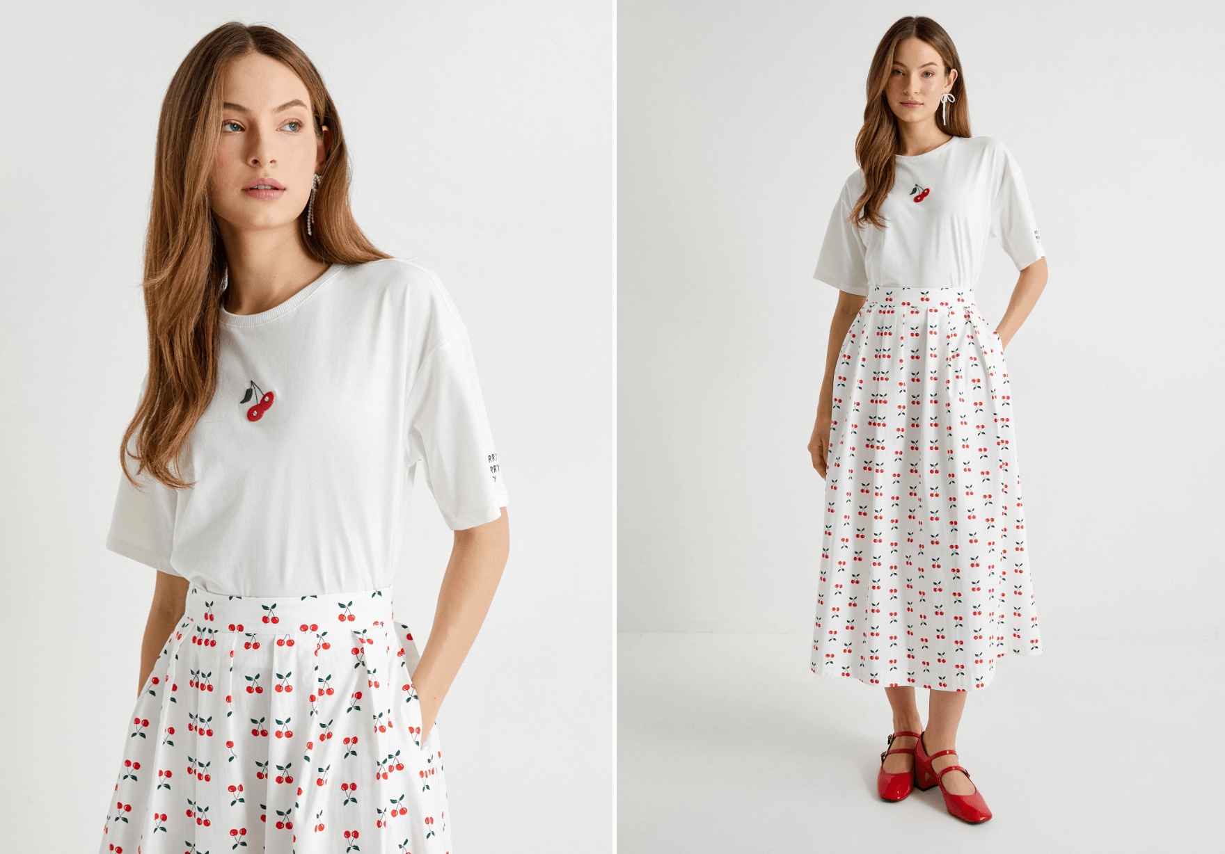 Yaz kombinlerine dinamik ve enerjik bir hava katan meyve baskılı elbiseler ile günün her anında şıklığı yakalayabilirsiniz.