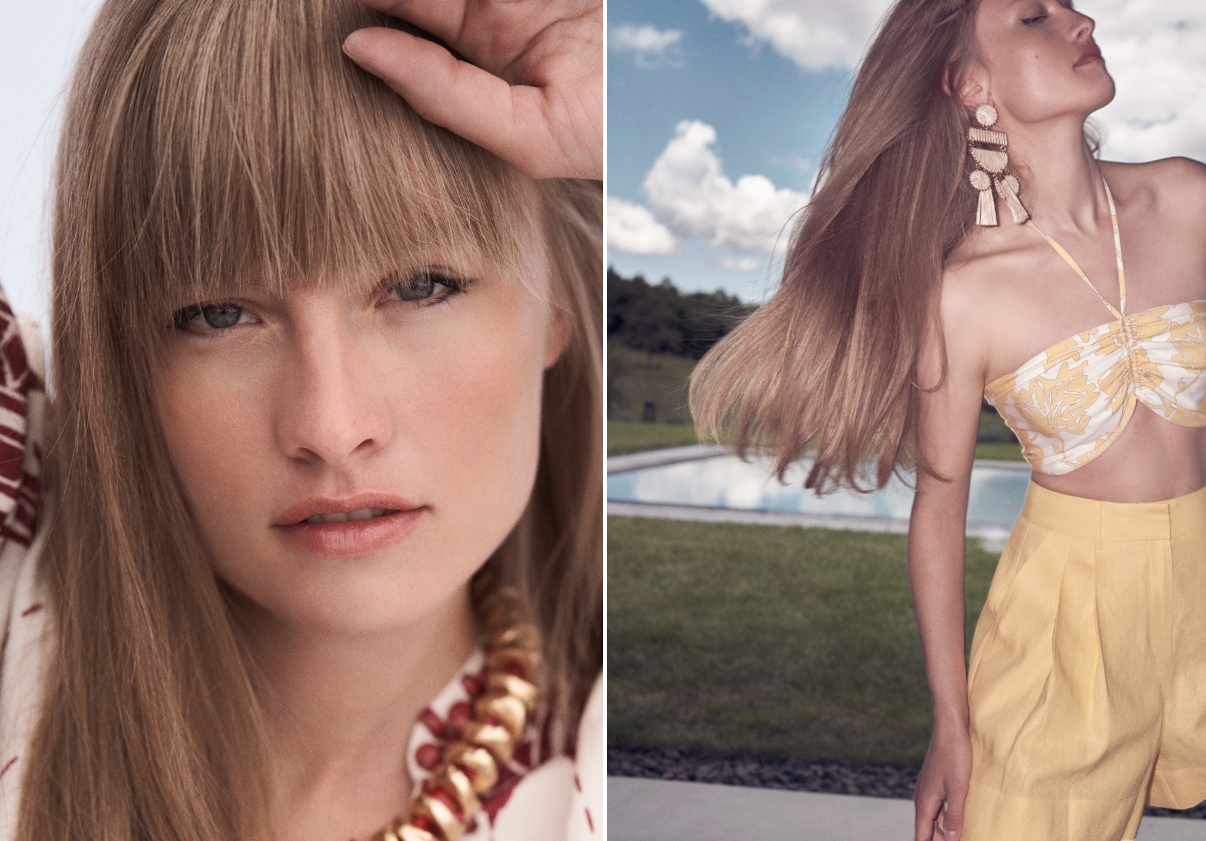 Katlı kesimler bakırın zengin tonlarıyla birleşiyor ve saç stillerine eşsiz bir canlılık getiriyor.