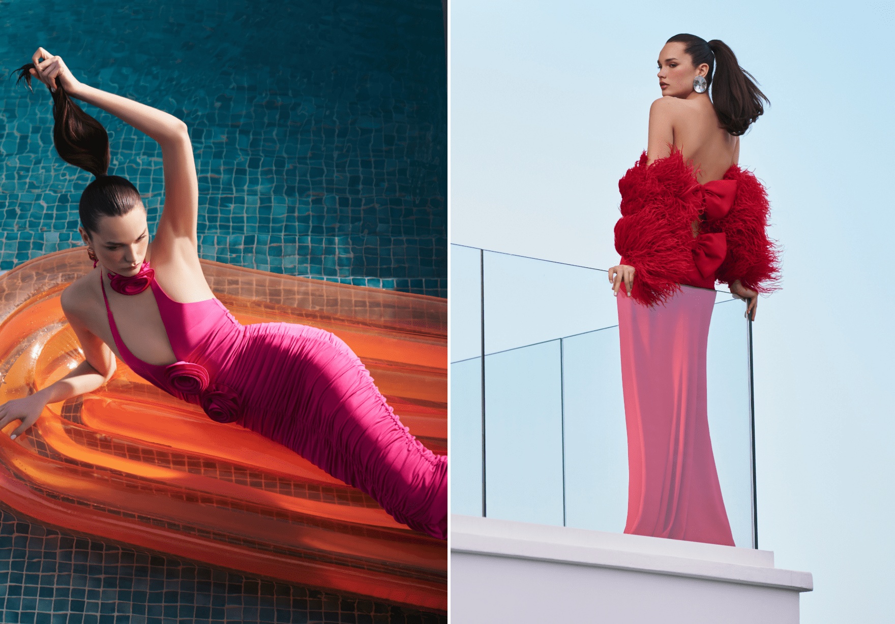 Pencere detaylı elbiselerden straplezlere, minilerden midilere; kırmızı elbiseler kombinlerine renk katmak isteyenler için harika bir seçenek.