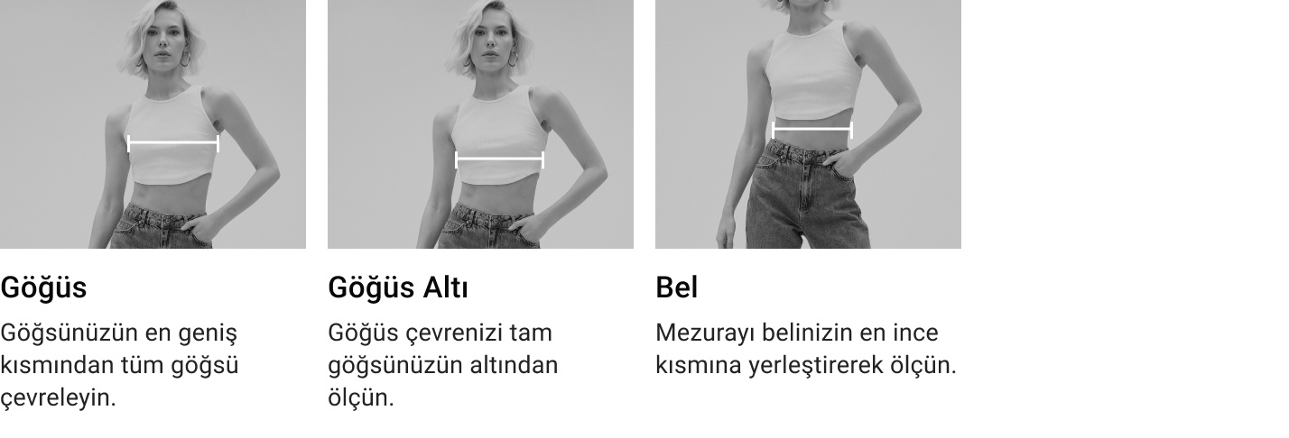 Bedeninizi nasıl ölçmelisiniz? (Kadın Üst Giyim)