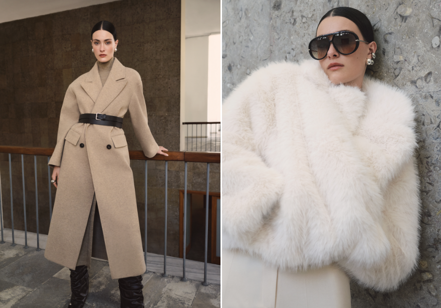 Yeni sezonda ofis kombinleri şehirli kadının sabah ofisten akşam davetine uzanan tempolu hayatına ayak uyduran bir gardırop felsefesi sunuyor. Suni kürk yakalı deri bomber ceketler, drapeli dantelli elbiseler ve ceket etek takımlar, profesyonel şıklığı konforla birleştiriyor.