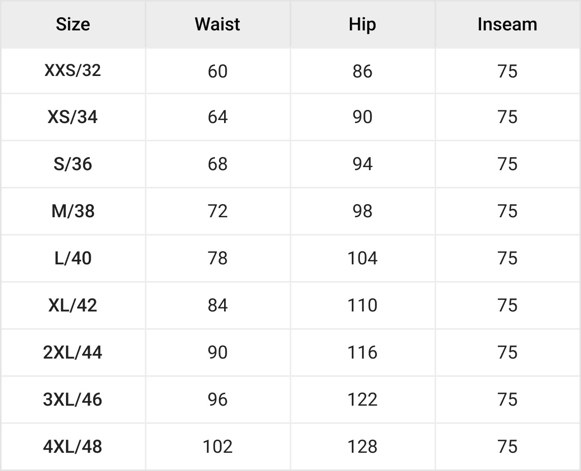 Women Bottoms Tablosu