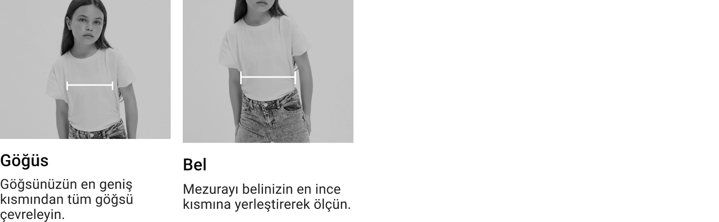 Bedeninizi nasıl ölçmelisiniz? (Kız Çocuk Üst Giyim)