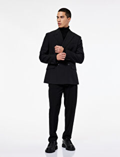 Slim Fit Cep Detaylı Viskon Karışımlı Kumaş Pantolon