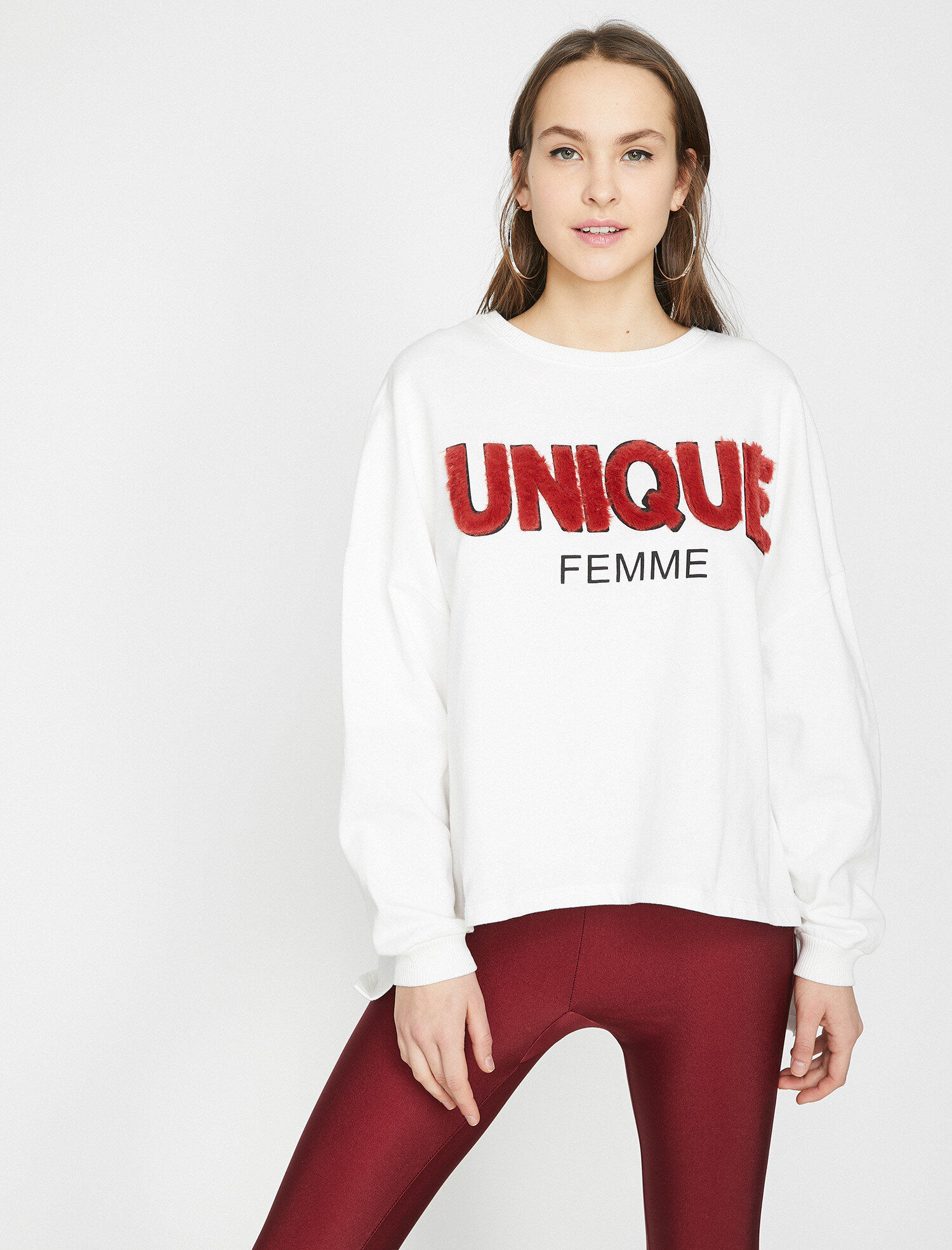   Yazılı Baskılı Sweatshirt