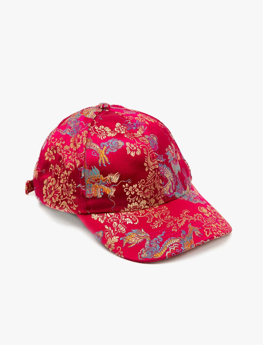  Kadın Çiçek Desenli Cap Şapka