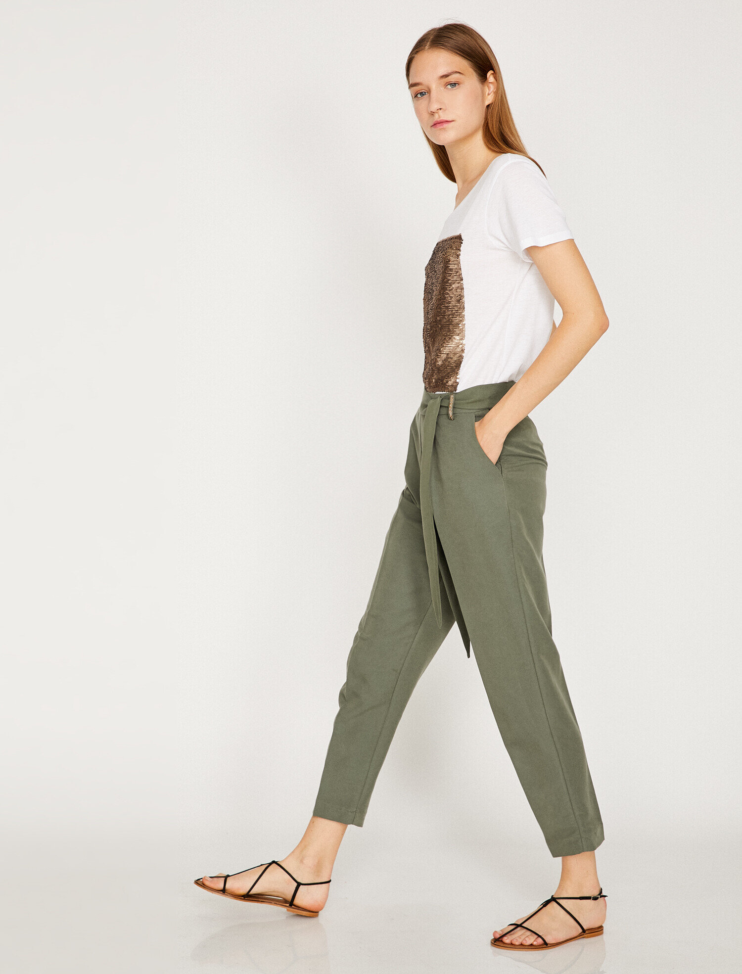   Beli Bağlamalı Pantolon