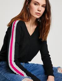 V Yaka Triko Sweatshirt