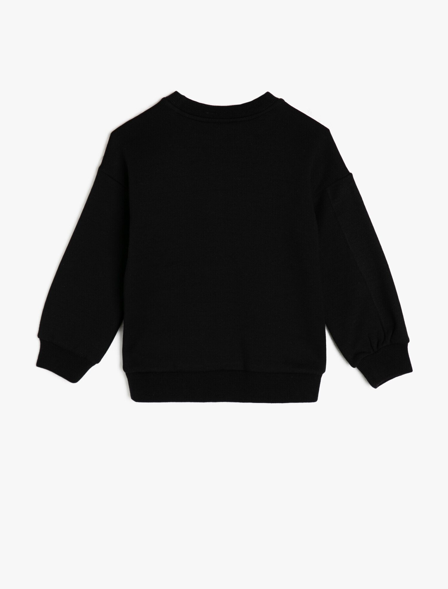  Kız Çocuk Köpek Grafik Baskılı Sweatshirt Uzun Kollu Şardonlu