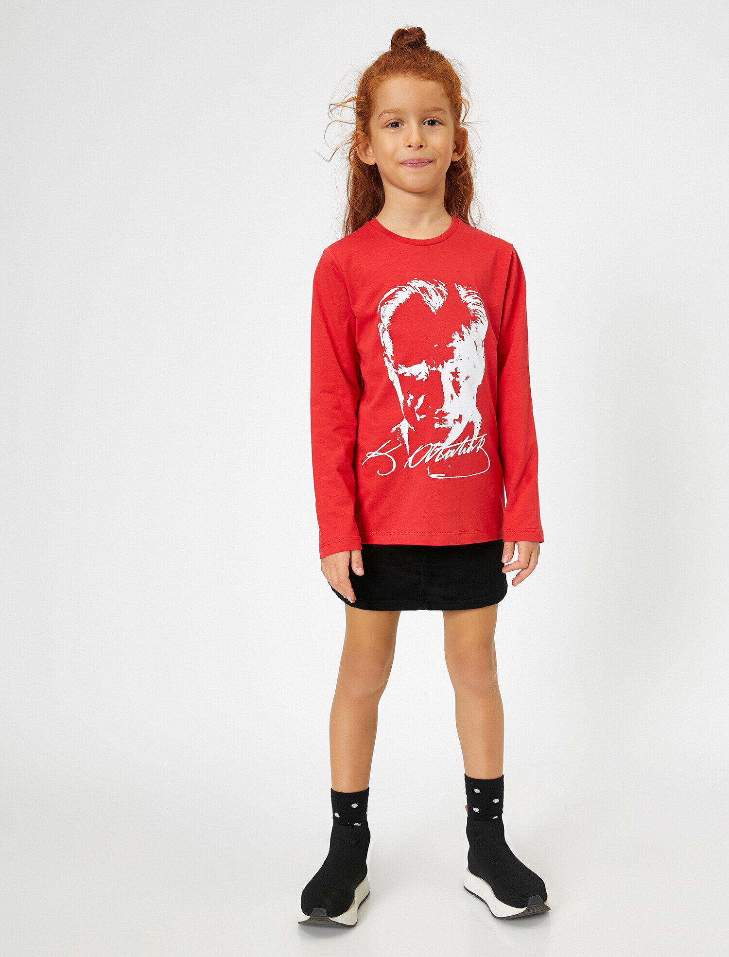  Kız Çocuk Atatürk Baskılı Tişört