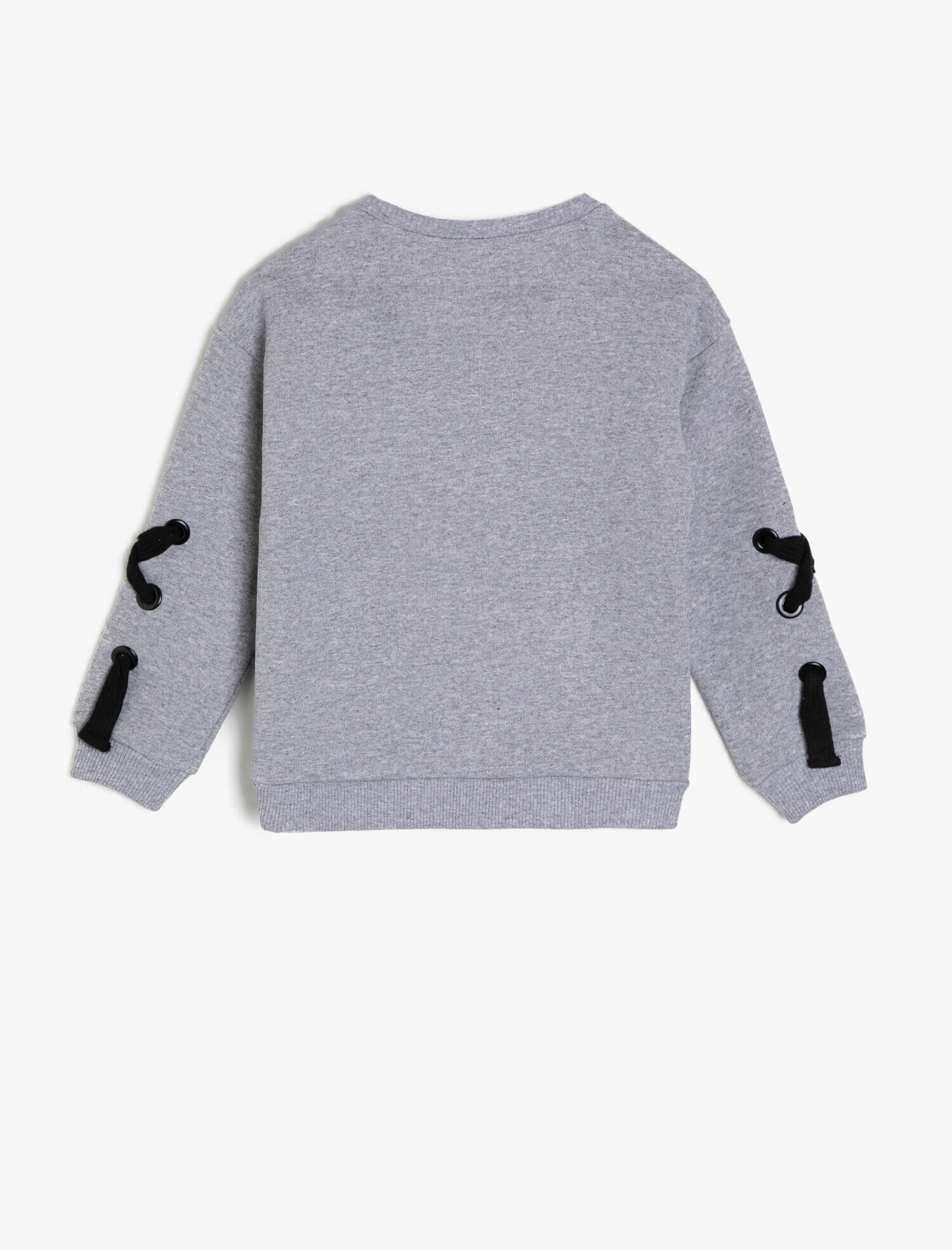 Kız Çocuk Kuş Gözü Detaylı Sweatshirt