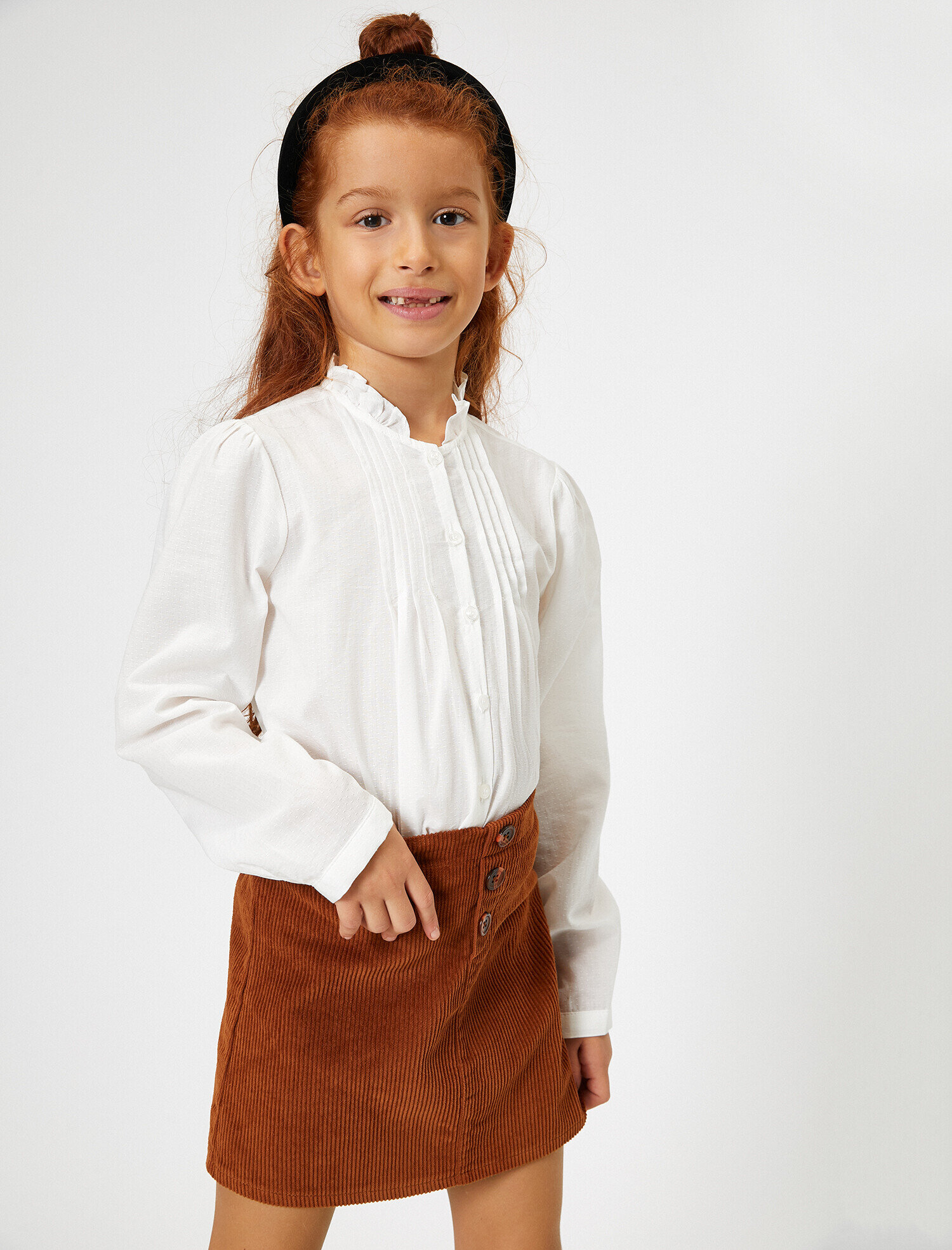 Kız Çocuk Fırfır Detaylı Gömlek