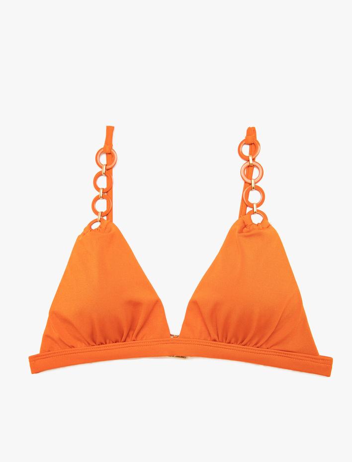  Omuz Askısı Detaylı Bikini Üstü