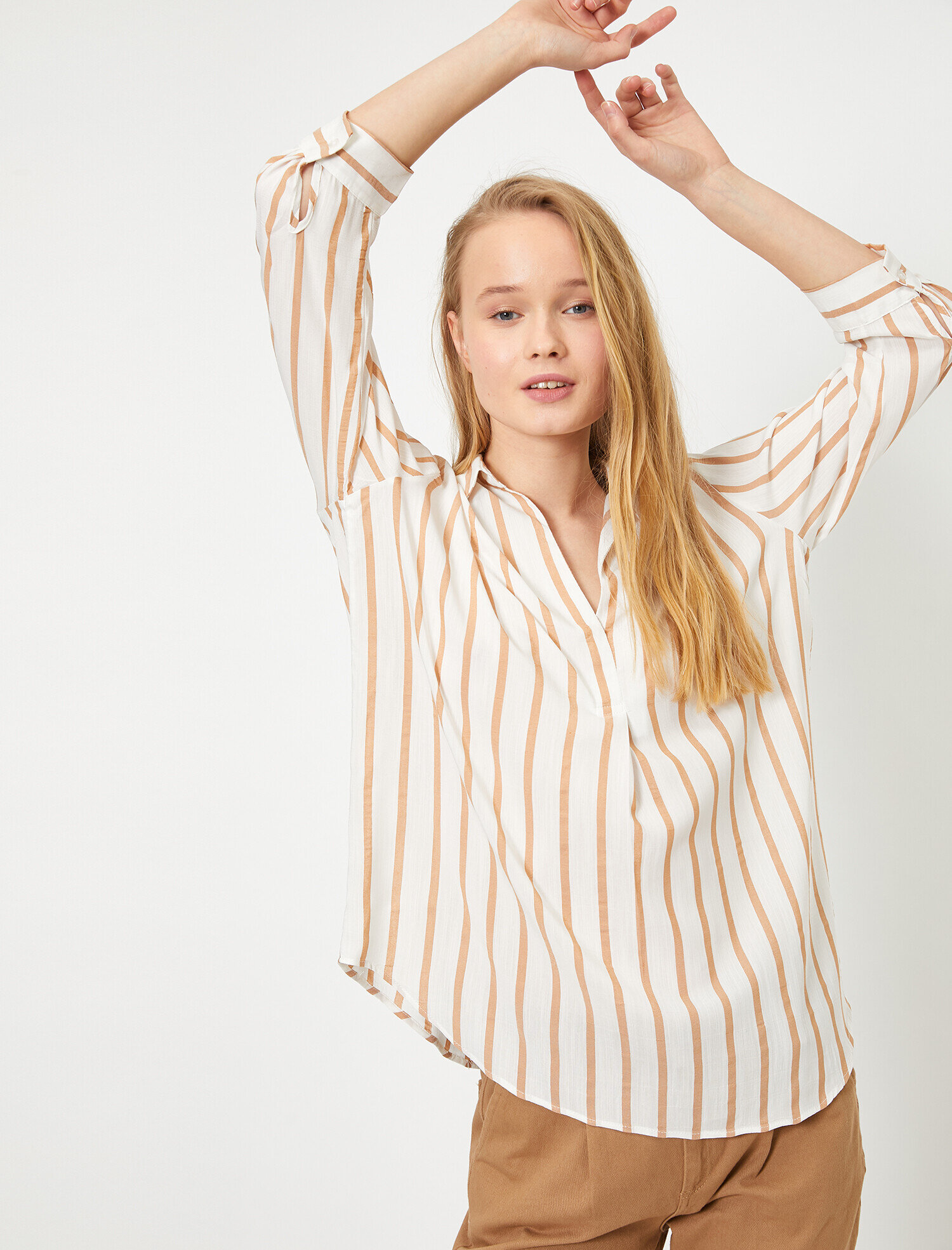   Çizgili Uzun Gömlek