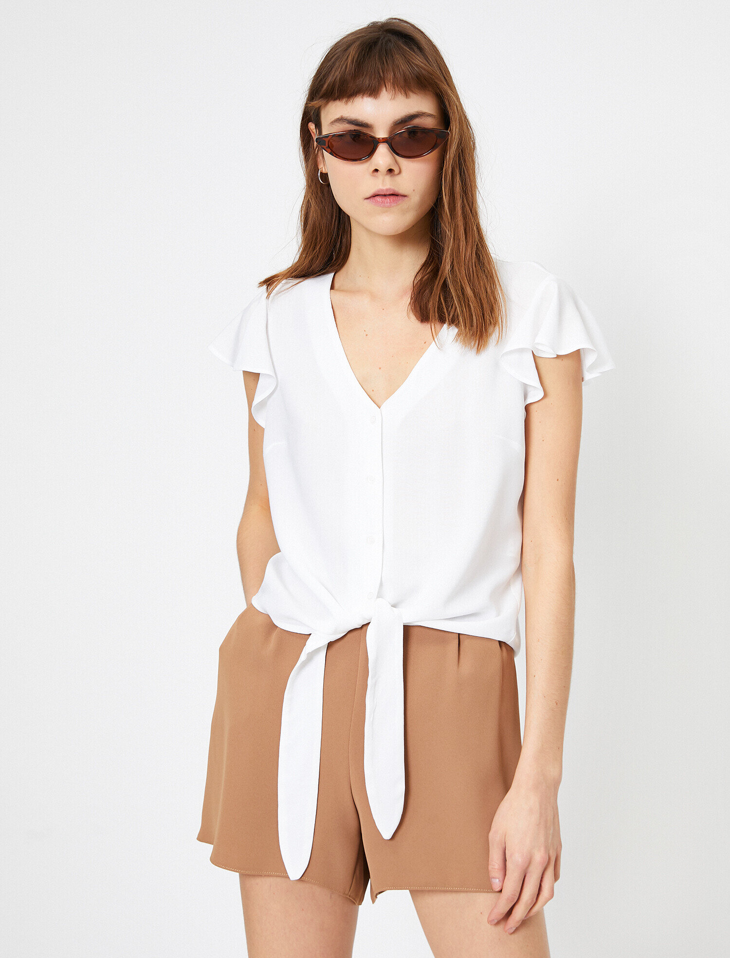   Düğme Detaylı Bluz