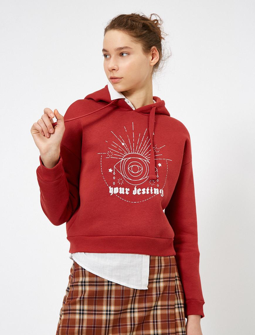   Yazılı Baskılı Sweatshirt