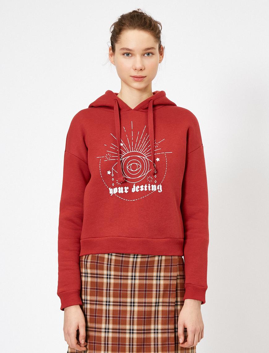   Yazılı Baskılı Sweatshirt