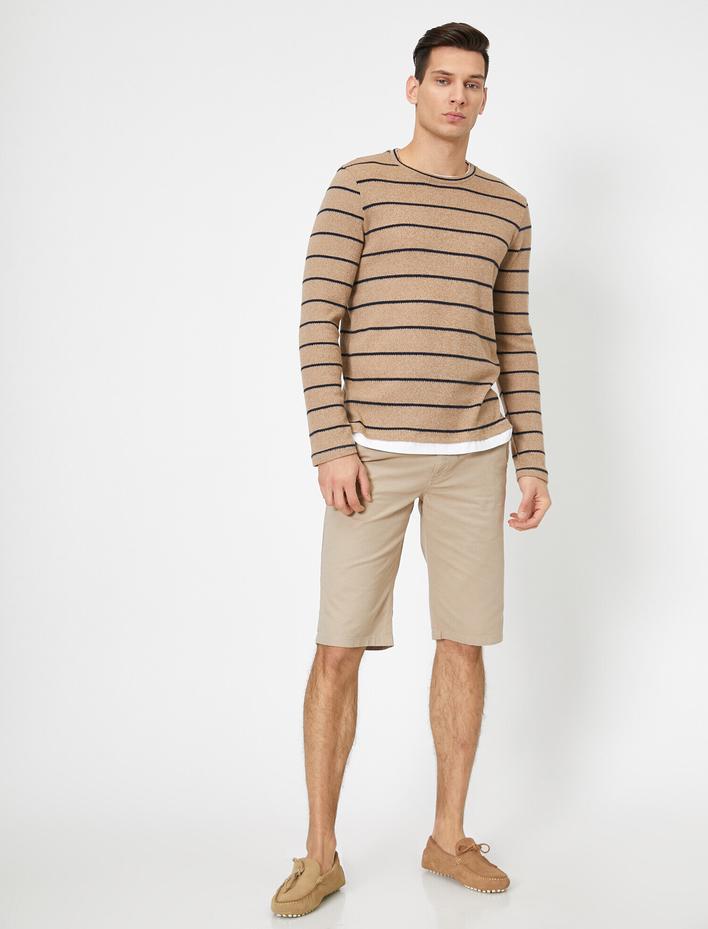  Cep Detaylı Slim Fit Şort