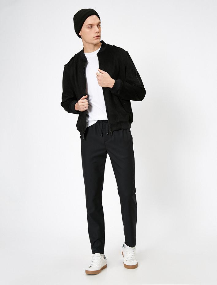  Beli Bağlamalı ve Lastikli Rahat Fit Pantolon