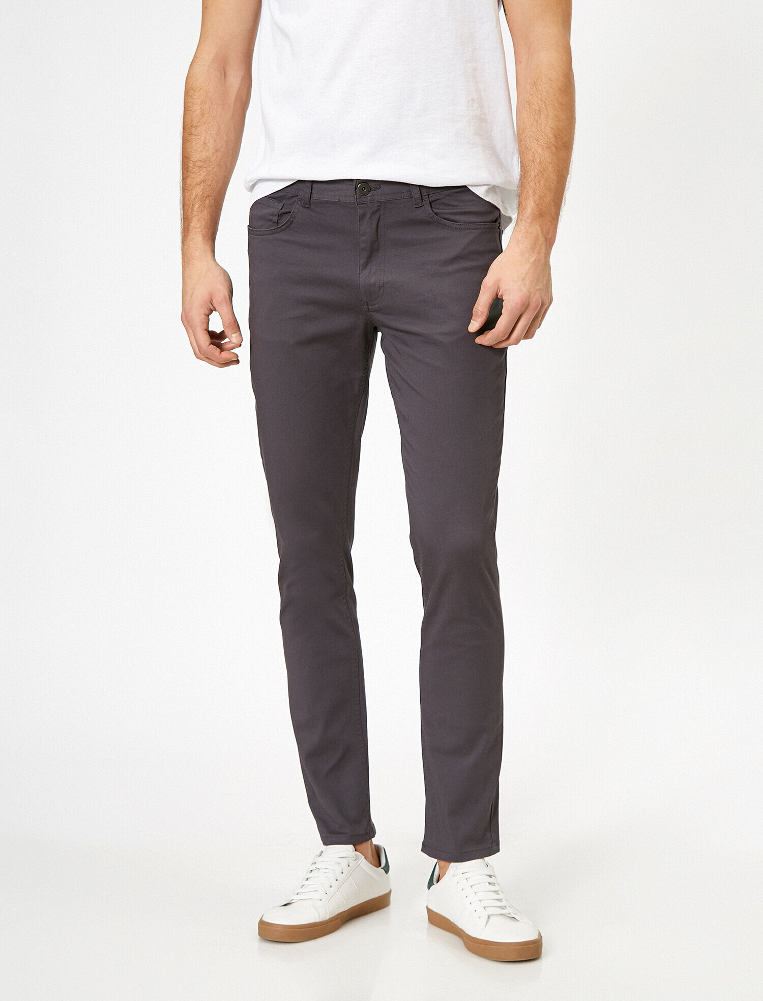   Cep Detaylı Dar Kesim Pantolon