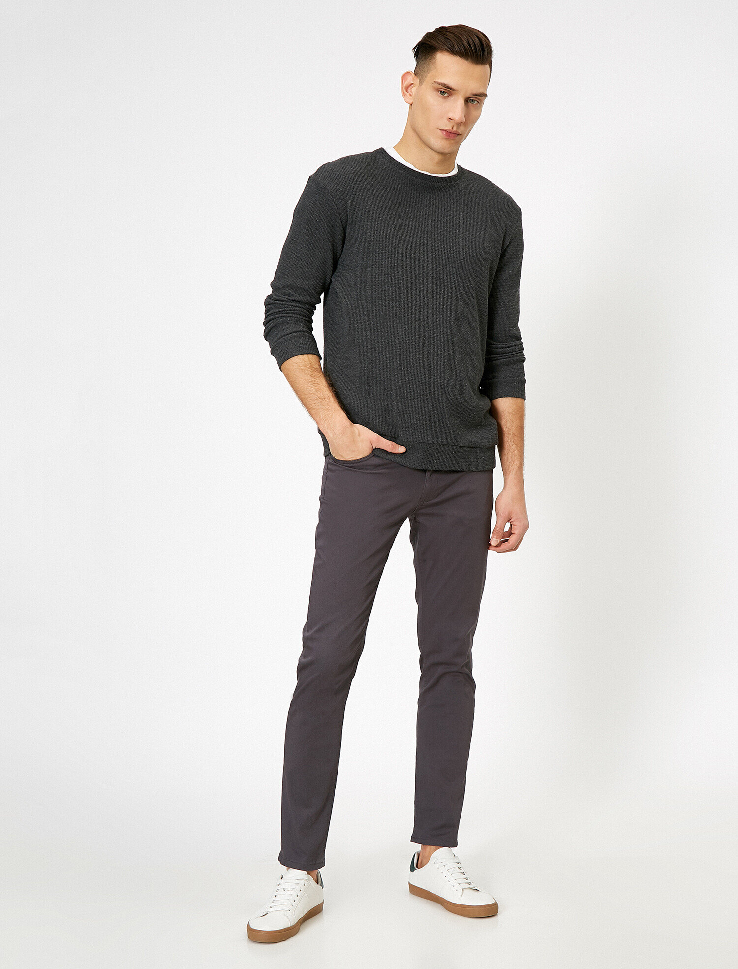   Cep Detaylı Dar Kesim Pantolon