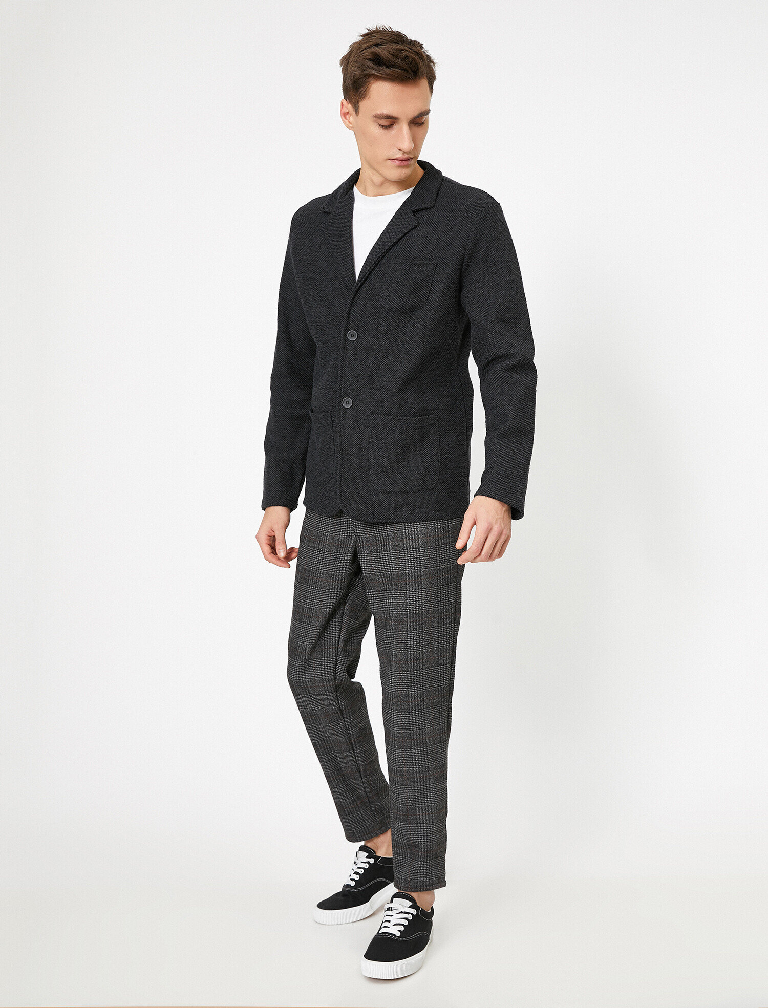   Blazer Form Düğme Detaylı Slim Fit Hırka