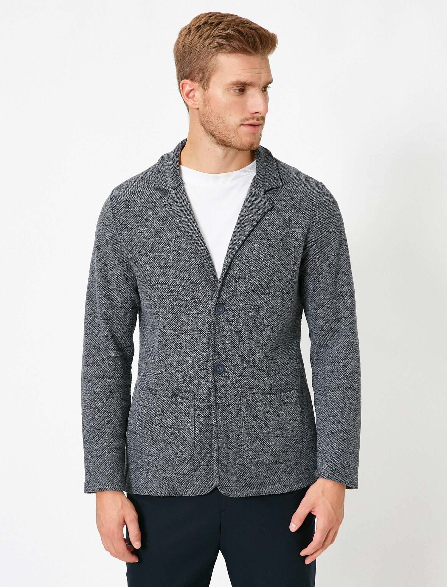   Blazer Form Düğme Detaylı Slim Fit Hırka