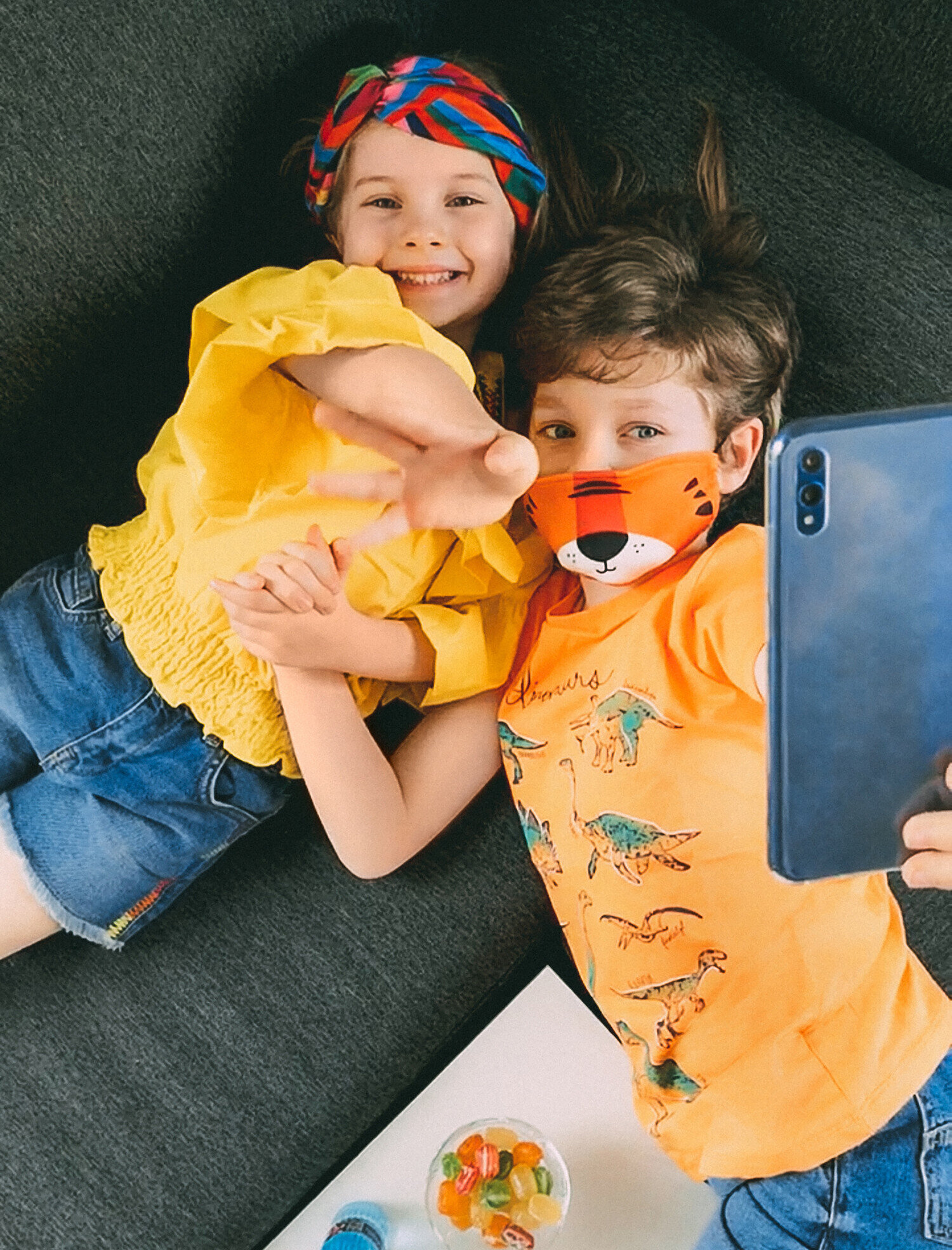  Erkek Çocuk Baskılı Pamuklu Kısa Kollu Bisiklet Yaka Tişört