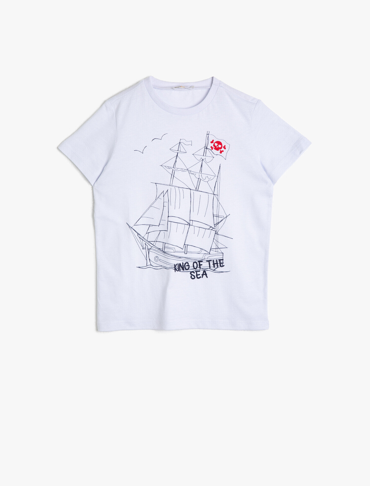  Erkek Çocuk Baskılı Pamuklu Kısa Kollu Bisiklet Yaka Tişört