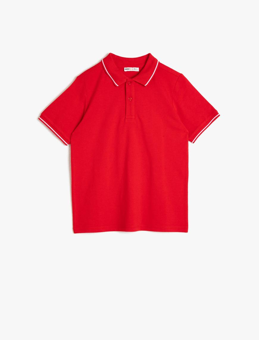  Erkek Çocuk Pamuklu Kısa Kollu Polo Yaka Tişört