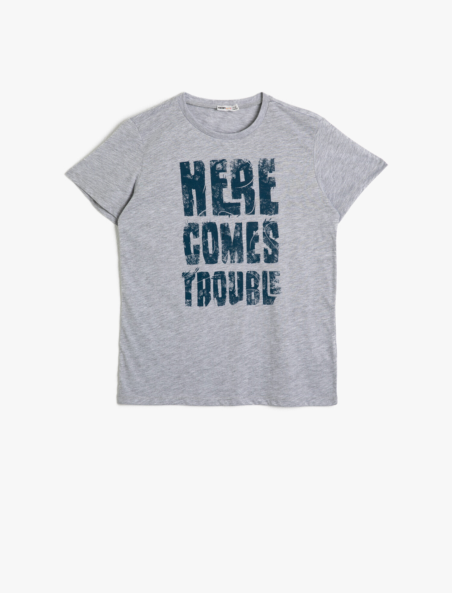  Erkek Çocuk Pamuklu Baskılı Kısa Kollu Bisiklet Yaka Tişört