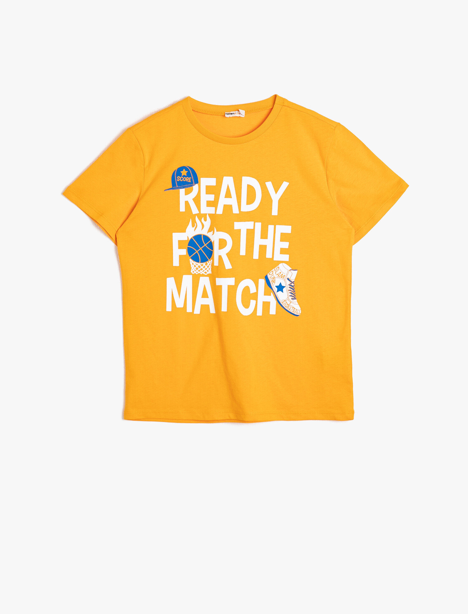  Erkek Çocuk Baskılı Pamuklu Kısa Kollu Bisiklet Yaka Tişört