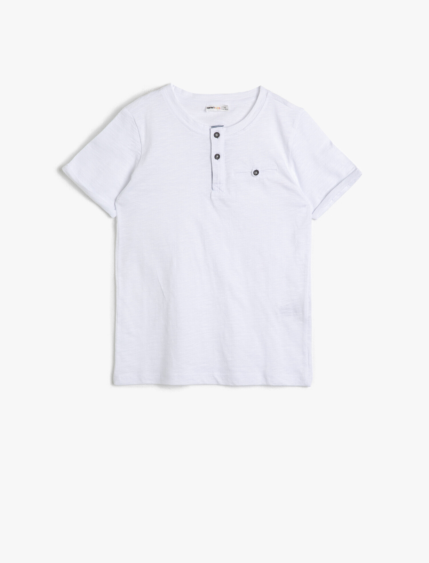  Erkek Çocuk Pamuklu Düğmeli Yaka Düğmeli Cepli Kısa Kollu Tişört