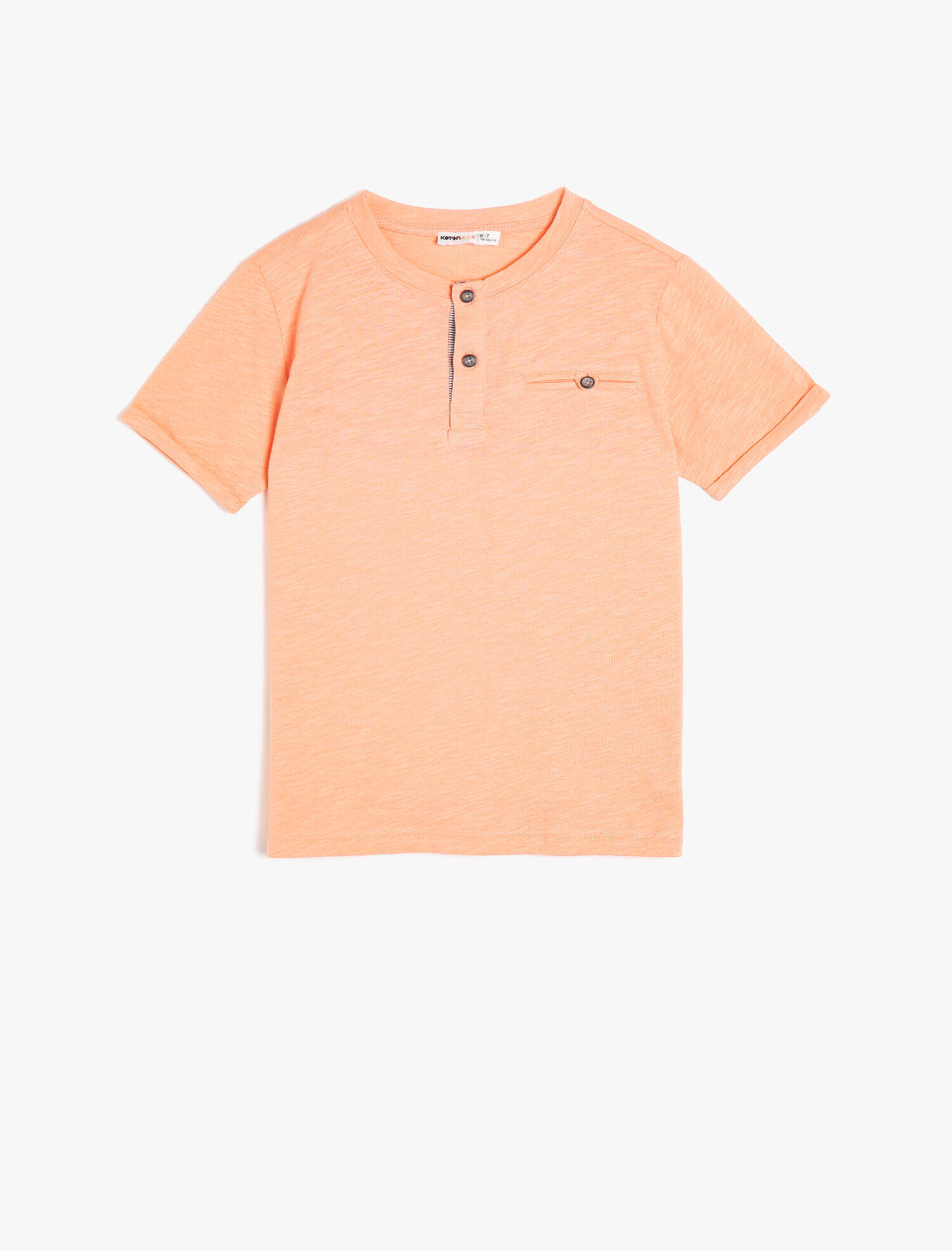  Erkek Çocuk Pamuklu Düğmeli Yaka Düğmeli Cepli Kısa Kollu Tişört