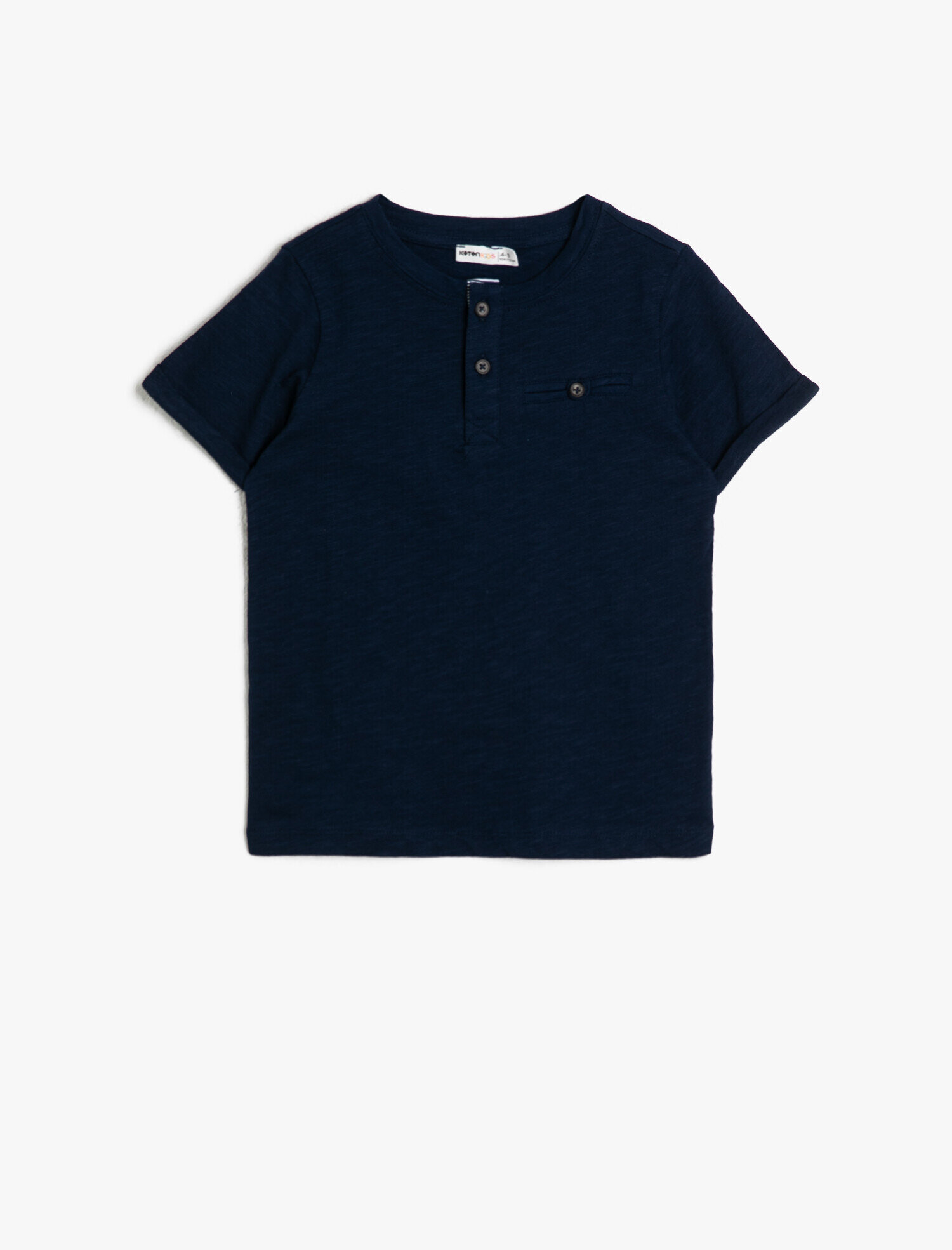  Erkek Çocuk Pamuklu Düğmeli Yaka Düğmeli Cepli Kısa Kollu Tişört