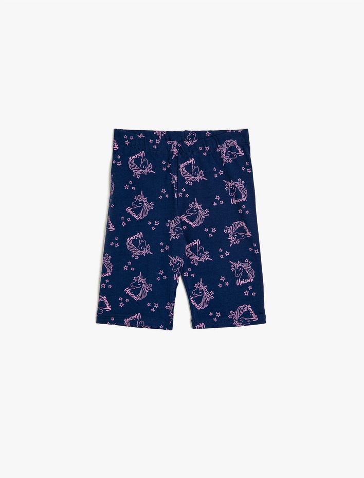 Kız Çocuk Normal Bel Unicorn Baskılı Tayt