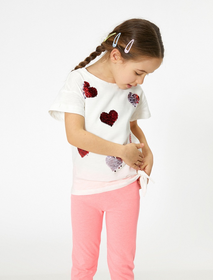Kız Çocuk İnce Esnek Kumaştan Normal Bel Diz Altı Capri Tayt