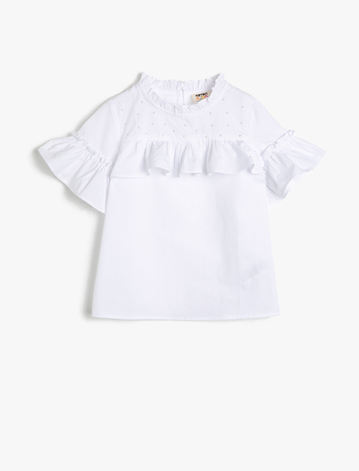  Kız Çocuk Fırfır Detaylı Bluz