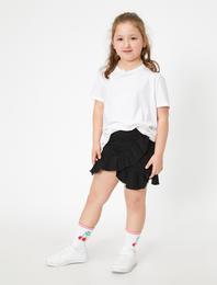 Mini Etek Fırfırlı Kruvaze