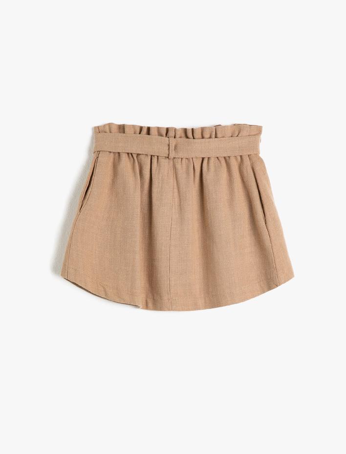 Kız Çocuk Normal Bel Beli Bağlamalı Etek