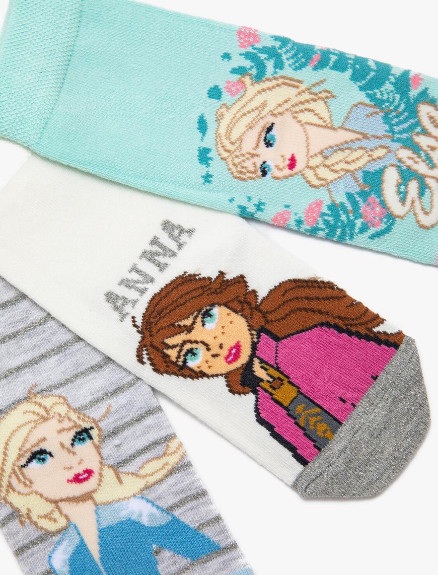  Kız Çocuk Disney Lisanslı Frozen Çorap Seti
