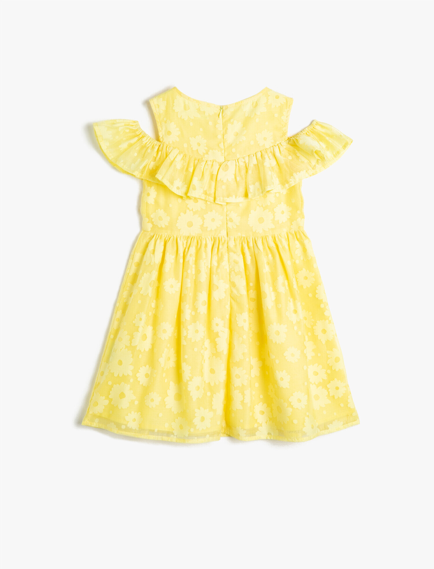  Kız Çocuk Fırfırlı Yazlık Çiçekli Elbise