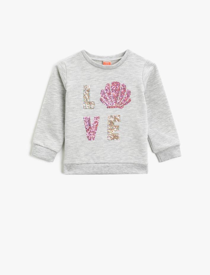 Kız Bebek Pul Detaylı Sweatshirt